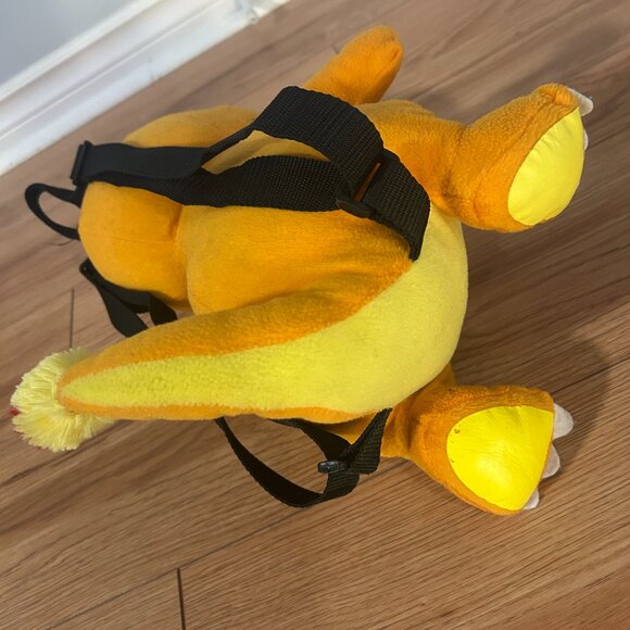 Pokemon 15" Charmander Plush Backpack Tote W/ Small Compartment Orange Back Pack - Picture 4 of 5